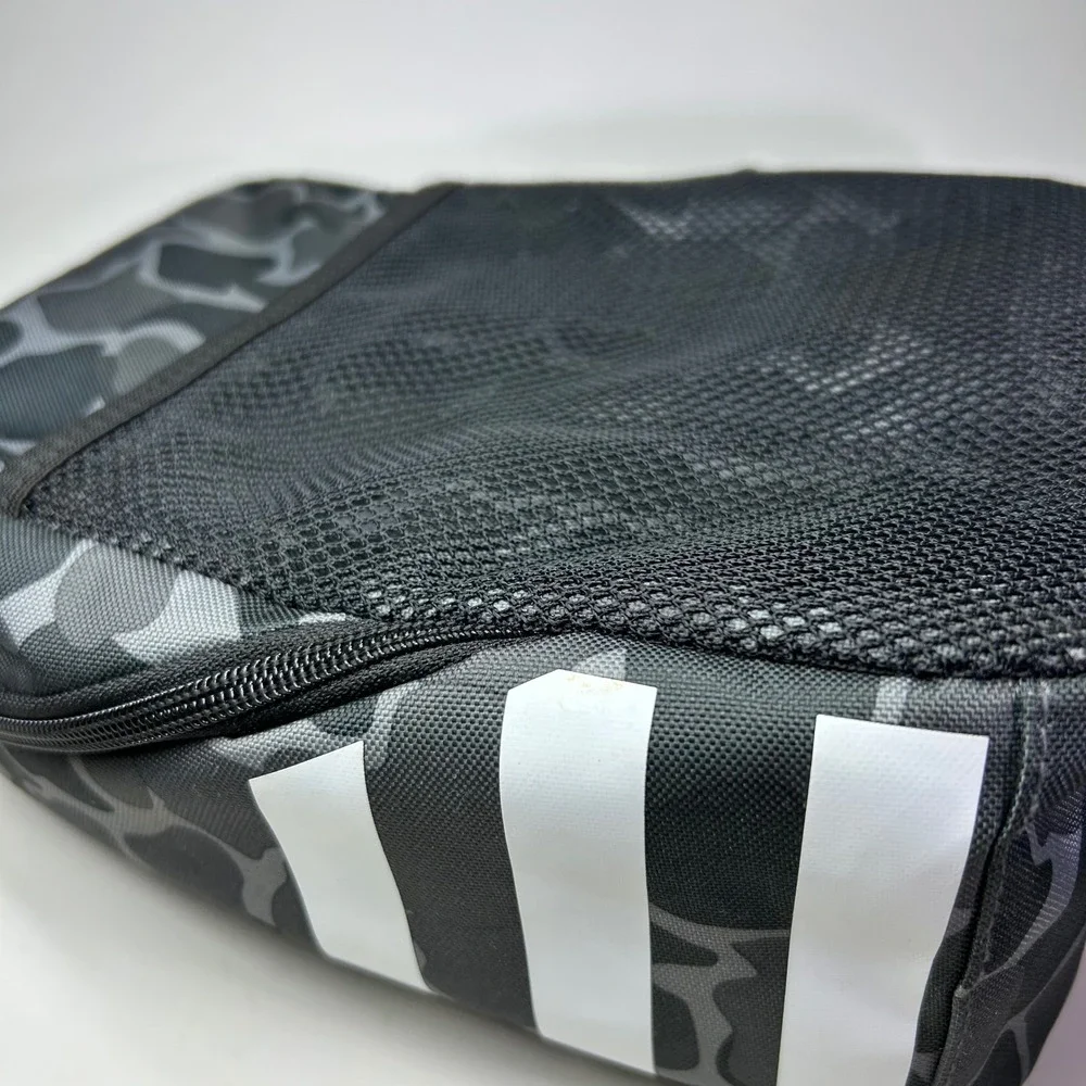 Adidas Camouflage Insulated Lunch Bag Grey Black White Logo 3-Stripes Camo